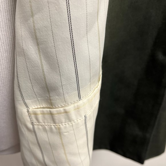 Lat Naylor Think Tank vintage olive army green wool swing jacket 2 M lined - Picture 6 of 13